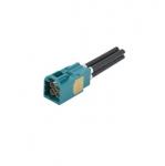 Mini fakra connector plug 2X2,spring pin for crimping RG174, RG316
